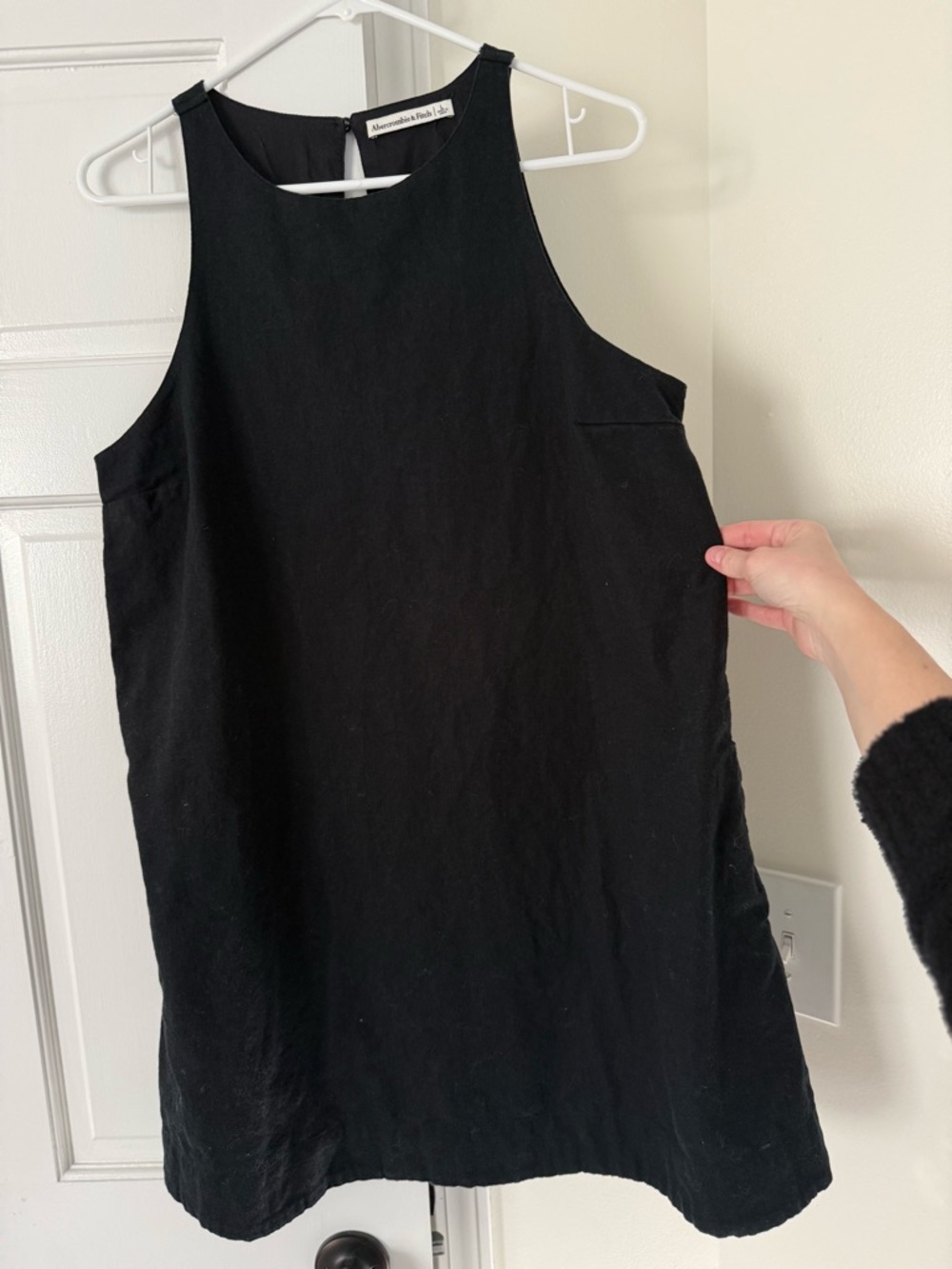 Abercrombie & Fitch High Neck Linen Blend Mini Dress